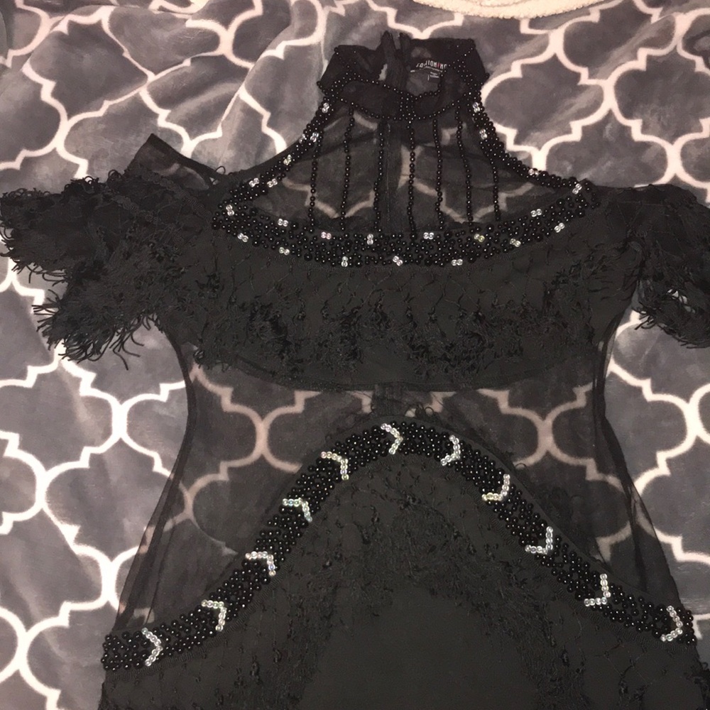 Black mini dress